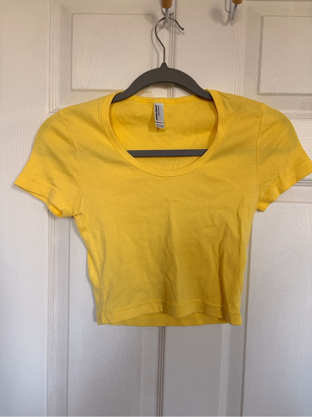 American apparel baby crop size small Yellow